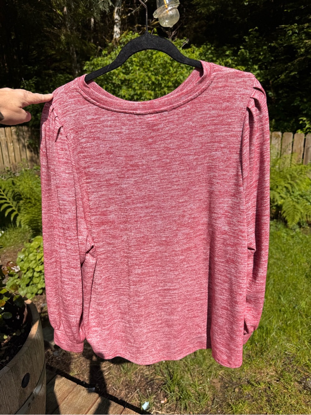 Banana Republic Heathered dark coral / orange Long Sleeve Top